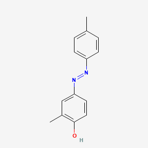 molecular formula C14H14N2O B3368626 2-Methyl-4-[(4-methylphenyl)hydrazinylidene]cyclohexa-2,5-dien-1-one CAS No. 21462-92-0