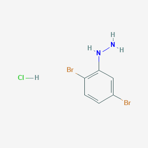 molecular formula C6H7Br2ClN2 B3368639 (2,5-Dibromophenyl)hydrazine hydrochloride CAS No. 214915-87-4