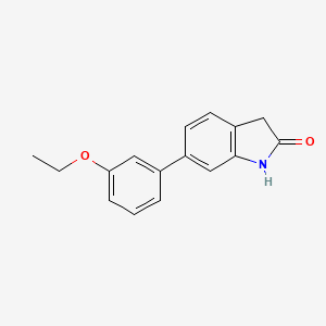 molecular formula C16H15NO2 B3368656 6-(3-Ethoxyphenyl)-2-oxindole CAS No. 215433-92-4