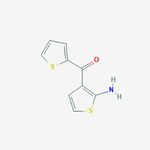 molecular formula C9H7NOS2 B3368664 (2-Aminothiophen-3-YL)(thiophen-2-YL)methanone CAS No. 21582-46-7