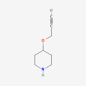 molecular formula C8H13NO B3368738 4-(Prop-2-yn-1-yloxy)piperidine CAS No. 217184-88-8
