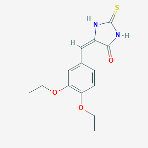 molecular formula C14H16N2O3S B336875 5-(3,4-Diethoxybenzylidene)-2-thioxo-4-imidazolidinone 