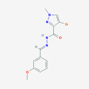molecular formula C13H13BrN4O2 B336876 4-bromo-N'-(3-methoxybenzylidene)-1-methyl-1H-pyrazole-3-carbohydrazide 