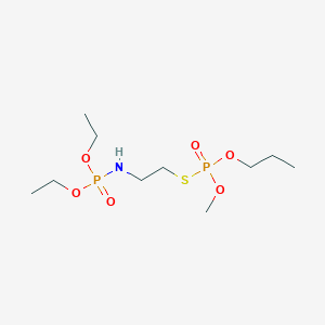 molecular formula C10H25NO6P2S B3368838 N-diethoxyphosphoryl-2-[methoxy(propoxy)phosphoryl]sulfanylethanamine CAS No. 21988-60-3