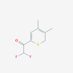 molecular formula C9H10F2OS B3368845 1-(3,4-Dimethyl-2H-thiopyran-6-YL)-2,2-difluoro-ethanone CAS No. 220142-46-1