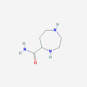 molecular formula C6H13N3O B3368864 1,4-Diazepane-5-carboxamide CAS No. 220364-88-5