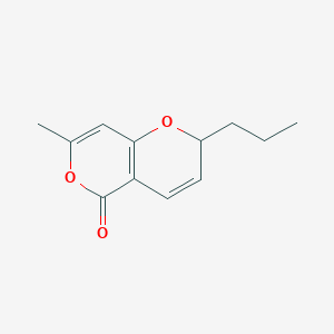molecular formula C12H14O3 B3368875 7-Methyl-2-propyl-2H-pyrano[4,3-b]pyran-5-one CAS No. 220633-53-4