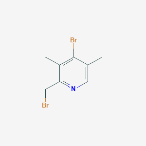 molecular formula C8H9Br2N B3368876 4-Bromo-2-(bromomethyl)-3,5-dimethylpyridine CAS No. 220757-76-6