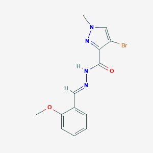 molecular formula C13H13BrN4O2 B336888 4-bromo-N'-(2-methoxybenzylidene)-1-methyl-1H-pyrazole-3-carbohydrazide 