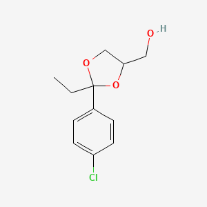 molecular formula C12H15ClO3 B3368883 2-(p-Chlorophenyl)-2-ethyl-1,3-dioxolane-4-methanol CAS No. 2208-27-7