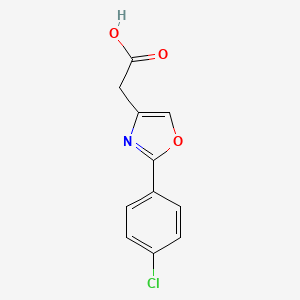 molecular formula C11H8ClNO3 B3368894 2-[2-(4-Chlorophenyl)-1,3-oxazol-4-yl]acetic acid CAS No. 22086-88-0