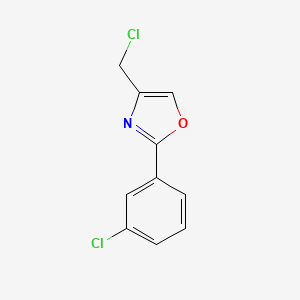 molecular formula C10H7Cl2NO B3368897 4-(氯甲基)-2-(3-氯苯基)-1,3-噁唑 CAS No. 22091-37-8