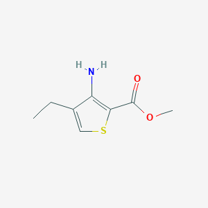 molecular formula C8H11NO2S B3368900 Methyl 3-amino-4-ethylthiophene-2-carboxylate CAS No. 221043-87-4