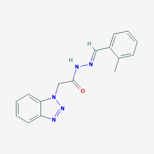 molecular formula C16H15N5O B336893 2-(1H-1,2,3-benzotriazol-1-yl)-N'-(2-methylbenzylidene)acetohydrazide 
