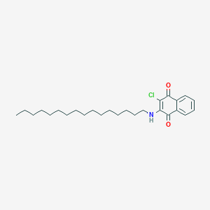 molecular formula C26H38ClNO2 B3368949 2-Chloro-3-(hexadecylamino)naphthalene-1,4-dione CAS No. 22272-21-5