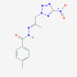 molecular formula C12H13N7O3 B336895 N'-(2-{5-nitro-2H-tetraazol-2-yl}-1-methylethylidene)-4-methylbenzohydrazide 
