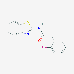 molecular formula C15H11FN2OS B336897 N-(1,3-benzothiazol-2-yl)-2-(2-fluorophenyl)acetamide 