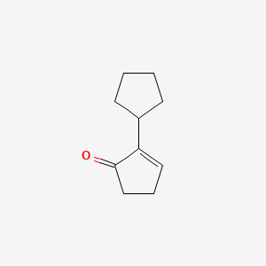 molecular formula C10H14O B3368993 2-Cyclopentylcyclopent-2-en-1-one CAS No. 22354-35-4