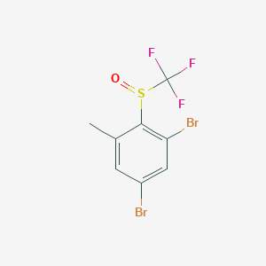 molecular formula C8H5Br2F3OS B3369026 2,4-Dibromo-6-methylphenyl trifluoromethyl sulphoxide CAS No. 223683-76-9