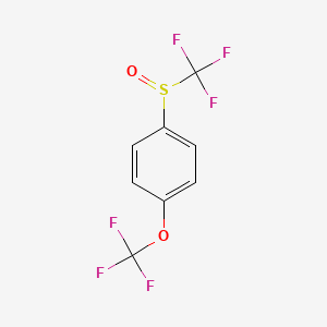molecular formula C8H4F6O2S B3369030 4-Trifluoromethoxyphenyl trifluoromethyl sulphoxide CAS No. 223683-77-0
