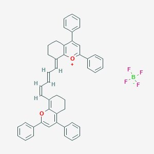 molecular formula C47H39BF4O2 B3369037 8-(5-(6,7-Dihydro-2,4-diphenyl-5H-1-benzopyran-8-YL)-2,4-pentadienylidene)-5,6,7,8-tetrahydro-2,4-diphenyl-1-benzopyrylium tetrafluoroborate CAS No. 22371-56-8