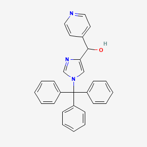 molecular formula C28H23N3O B3369062 Pyridin-4-YL(1-trityl-1H-imidazol-4-YL)methanol CAS No. 224168-75-6