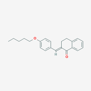 molecular formula C22H24O2 B336912 (2E)-2-[4-(pentyloxy)benzylidene]-3,4-dihydronaphthalen-1(2H)-one 