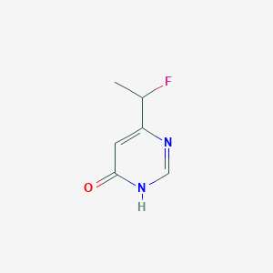molecular formula C6H7FN2O B3369125 6-(1-Fluoroethyl)-4(1H)-pyrimidinone CAS No. 227184-11-4