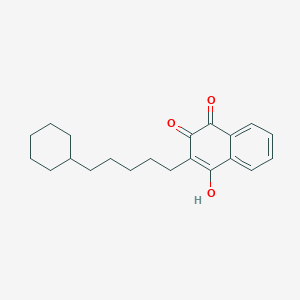 molecular formula C21H26O3 B3369155 3-(5-Cyclohexylpentyl)-4-hydroxynaphthalene-1,2-dione CAS No. 22769-71-7