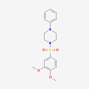 molecular formula C18H22N2O4S B336916 1-[(3,4-Dimethoxyphenyl)sulfonyl]-4-phenylpiperazine 
