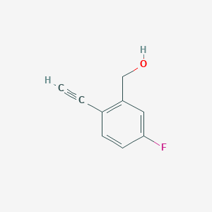 molecular formula C9H7FO B3369215 (2-乙炔基-5-氟苯基)甲醇 CAS No. 229028-01-7