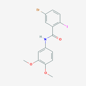 molecular formula C15H13BrINO3 B336923 5-bromo-N-(3,4-dimethoxyphenyl)-2-iodobenzamide 