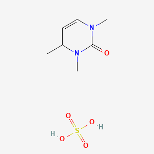 molecular formula C7H14N2O5S B3369235 2(1H)-Pyrimidinone, 3,4-dihydro-1,3,4-trimethyl-, sulfate (1:1) CAS No. 22946-41-4