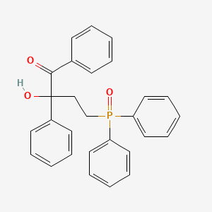 molecular formula C28H25O3P B3369243 4-Diphenylphosphoryl-2-hydroxy-1,2-diphenylbutan-1-one CAS No. 22950-47-6