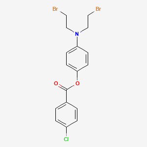 molecular formula C17H16Br2ClNO2 B3369252 p-(Bis(2-bromoethyl)amino)phenyl p-chlorobenzoate CAS No. 22954-18-3