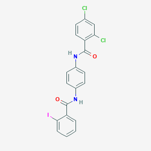 molecular formula C20H13Cl2IN2O2 B336926 2,4-dichloro-N-{4-[(2-iodobenzoyl)amino]phenyl}benzamide 