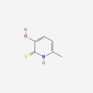 molecular formula C6H7NOS B3369260 2(1H)-Pyridinethione, 3-hydroxy-6-methyl- CAS No. 22989-67-9