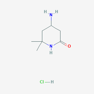 molecular formula C7H15ClN2O B3369263 4-Amino-6,6-dimethyl-piperidin-2-one hydrochloride CAS No. 2305079-32-5