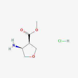 molecular formula C6H12ClNO3 B3369271 (3R,4S)-4-氨基四氢呋喃-3-羧酸甲酯盐酸盐 CAS No. 2305079-52-9