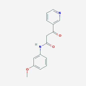 molecular formula C15H14N2O3 B3369277 N-(3-methoxyphenyl)-3-oxo-3-pyridin-3-ylpropanamide CAS No. 23059-22-5