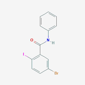 molecular formula C13H9BrINO B336928 5-bromo-2-iodo-N-phenylbenzamide 