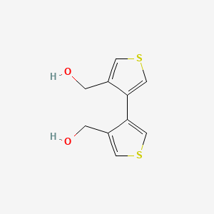 molecular formula C10H10O2S2 B3369284 [3,3'-Bithiophene]-4,4'-dimethanol CAS No. 23062-33-1