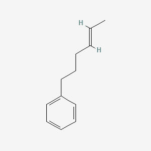 molecular formula C12H16 B3369288 反式-6-苯基-2-己烯 CAS No. 23086-43-3