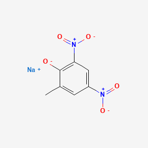 molecular formula C7H5N2NaO5 B3369304 4,6-Dinitro-o-cresol sodium salt CAS No. 2312-76-7