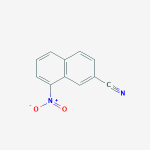 molecular formula C11H6N2O2 B3369365 2-Cyano-8-nitronaphthalene CAS No. 23245-68-3