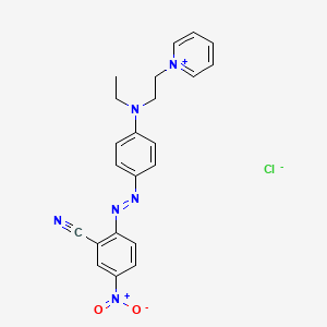 molecular formula C22H21ClN6O2 B3369366 1-[2-[[4-[(2-Cyano-4-nitrophenyl)azo]phenyl]ethylamino]ethyl]pyridinium chloride CAS No. 23258-43-7