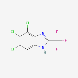 molecular formula C8H2Cl3F3N2 B3369414 Benzimidazole, 4,5,6-trichloro-2-(trifluoromethyl)- CAS No. 2338-27-4