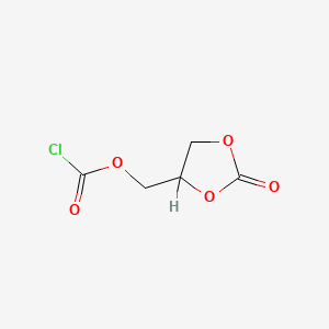 molecular formula C5H5ClO5 B3369427 (2-Oxo-1,3-dioxolan-4-yl)methyl chloroformate CAS No. 23385-72-0