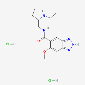 molecular formula C15H23Cl2N5O2 B3369463 (-)-N-((1-Ethylpyrrolidin-2-yl)methyl)-6-methoxy-1H-benzotriazole-5-carboxamide dihydrochloride CAS No. 23519-20-2