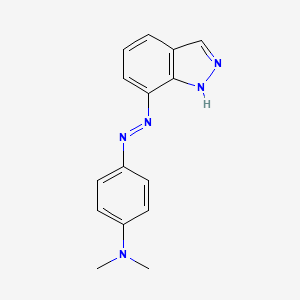 molecular formula C15H15N5 B3369482 7-((p-(Dimethylamino)phenyl)azo)-1H-indazole CAS No. 23612-78-4